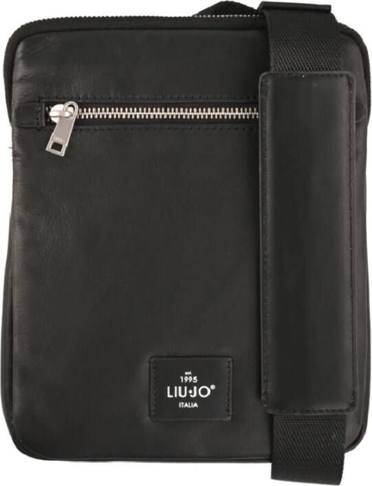Liu Jo Leren Schoudertas Minimalistische Modestijl Black Heren