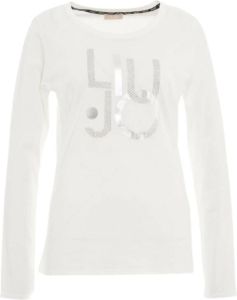 Liu Jo M L T-Shirt Stijlvol en Comfortabel Wit Dames