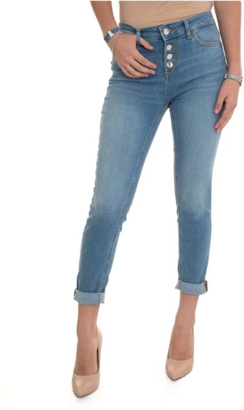 Liu Jo Monroe Denim Jeans met Hoge Taille Blauw Dames