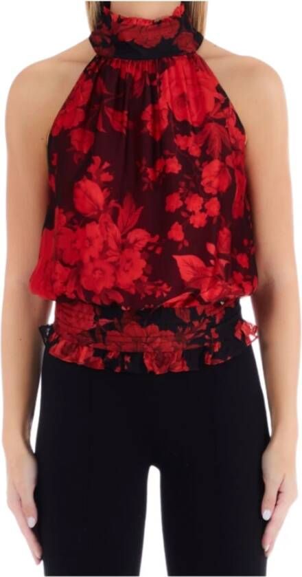 Liu Jo Mouwloze Top met Bloemenprint Rood Dames