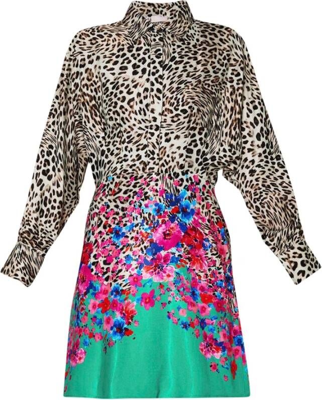 Liu Jo Multicolor luipaardprint jurk Meerkleurig Dames