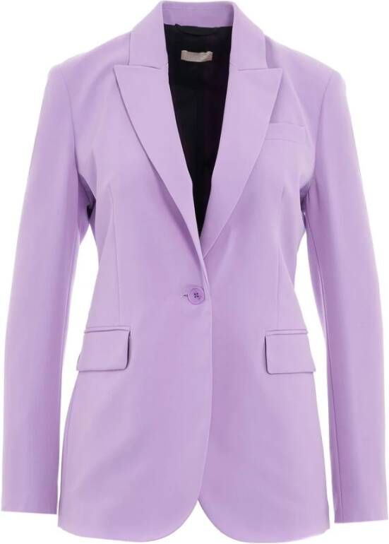 Liu Jo Paarse Aw23 Dames Blazer Stijlvol en veelzijdig Paars Dames