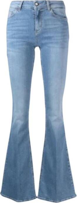 Liu Jo Stijlvolle en comfortabele boot-cut jeans voor vrouwen Blauw Dames