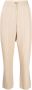 Liu Jo Gestreepte Linnen Blend Slim-fit Broek Beige Dames - Thumbnail 1