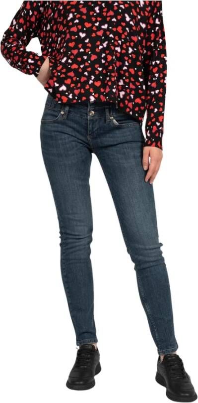 Liu Jo Ramps Skinny Jeans Curve-Enhancing Denim Blauw Dames
