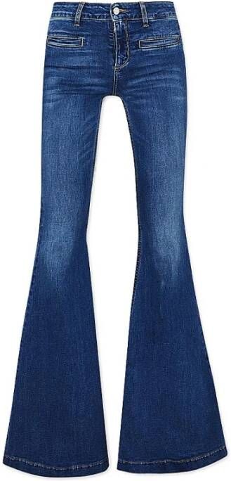 Liu Jo Flared Jeans met lage zakken en elastische taille Blauw Dames