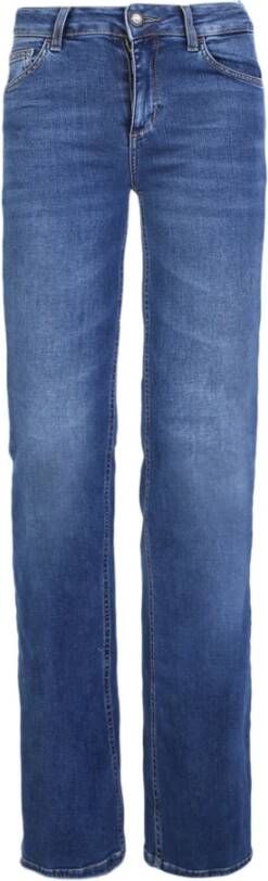 Liu Jo Retrostijl Flared Been Jeans Blauw Dames