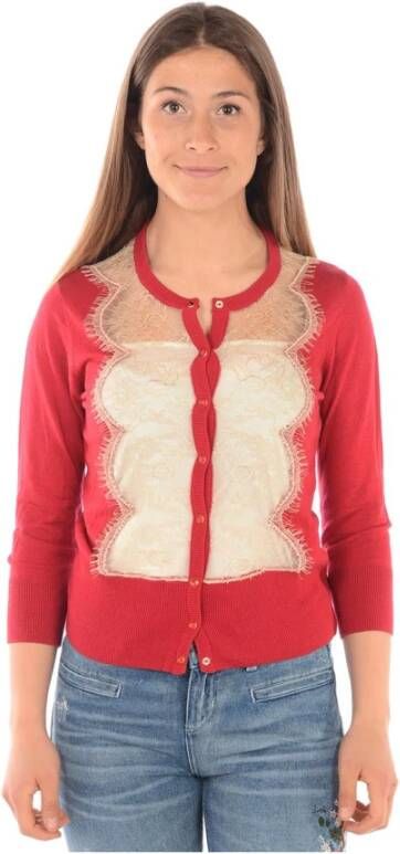 Liu Jo Rode Gebreide Vest Rood Dames