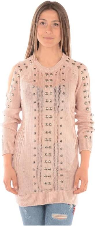 Liu Jo Stijlvolle Gebreide Pullover Trui Pink Dames
