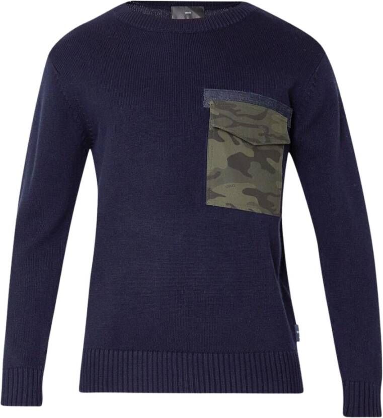 Liu Jo Round-neck Knitwear Blauw Heren