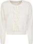 Liu Jo Gebreide trui voor dames met parelversiering White Dames - Thumbnail 3
