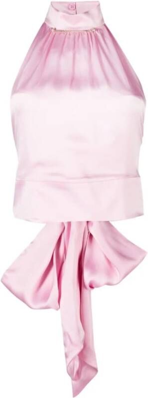 Liu Jo Zijden Mouwloze Top met Juweel Detail Pink Dames