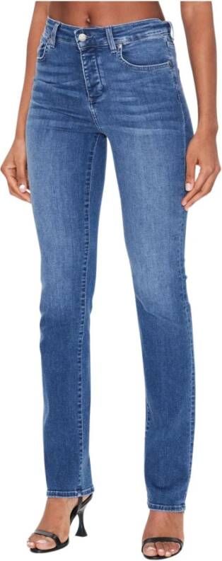 Liu Jo Jeans broek.authentiek straight h.w. Blue Dames