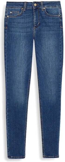 Liu Jo Blauwe Jeans met Gebruikte Wassing en Vernietigde Details Blue Dames - Foto 12