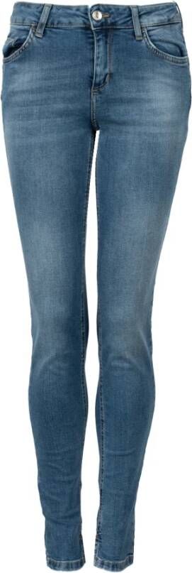 Liu Jo Skinny Jeans met Bottom Up Effect Blauw Dames