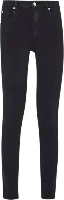 Liu Jo Zwarte katoenen jeans en broek rechte pijp hoge taille Black Dames
