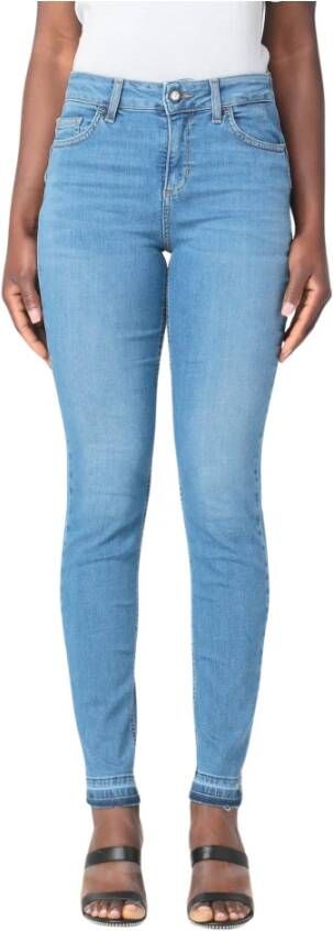 Liu Jo Slanke elastische skinny jeans Blauw Dames