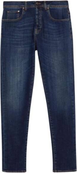 Liu Jo Blauwe Jeans met knoop en verborgen rits Blauw Heren