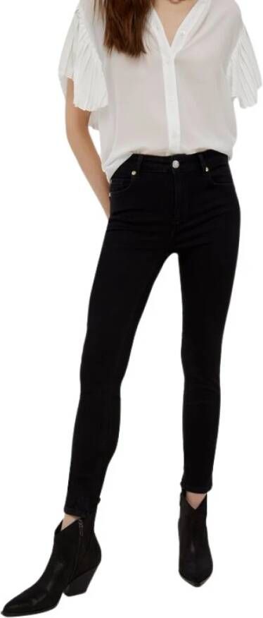Liu Jo Skinny Jeans met Hoge Taille Black Dames