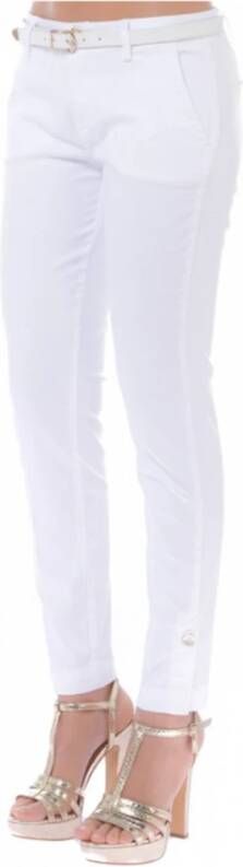 Liu Jo Slim-Fit Katoenmix Broek White Dames