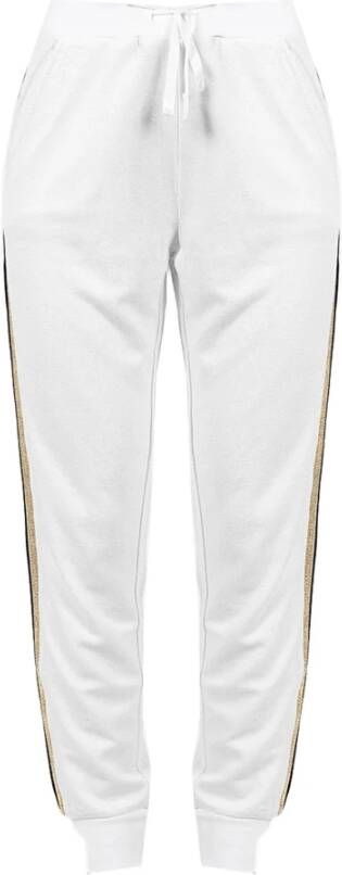 Liu Jo Sport Sweatpants met Glanzende Details Wit Dames