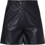 Liu Jo Zwarte D Ecopelle Profili Treccia Korte Shorts Black Dames - Thumbnail 2