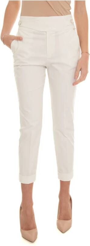 Liu Jo Stijlvolle en comfortabele Slim-Fit broek Elegante en comfortabele Slim-Fit broeken voor vrouwen White Blue Dames