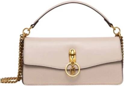 Liu Jo Stijlvolle Schoudertas met Kettingriem Beige Dames