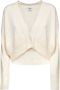 Liu Jo Korte V-hals Cardigan in effen kleur White Dames - Thumbnail 1