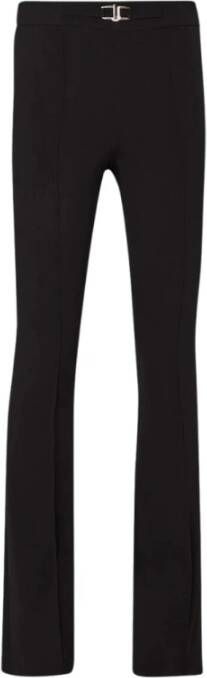 Liu Jo Elegante broek met hoge taille en wijde pijpen Black Dames