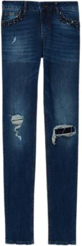 Liu Jo Stonewashed Skinny Jeans Blauw Dames