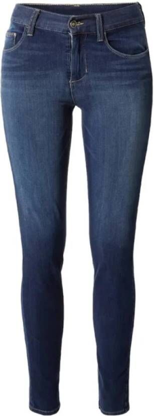 Liu Jo Blauwe Jeans met Hoge Taille en Skinny Pijpen Blue Dames