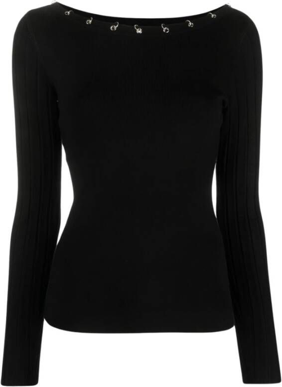 Liu Jo Zwarte Shirt 100% Samenstelling Productcode: Mf3139Ms49I Black Dames