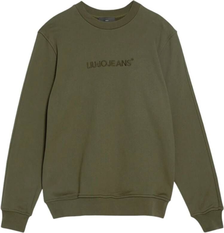Liu Jo Crewneck Logo Sweatshirt Green Heren