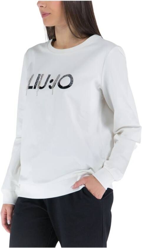 Liu Jo Comfortabele Katoenen Sweatshirt White Dames
