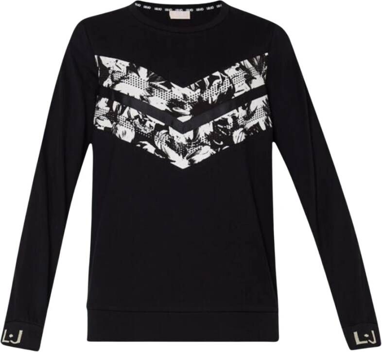 Liu Jo Dames sweatshirt met patrooninzet Black Dames