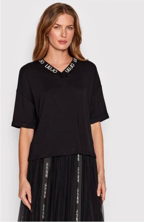 LIU JO SPORT Shirt met lange mouwen en labelstitching