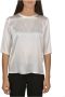 Liu Jo Licht Krijt Langemouw Top White Dames - Thumbnail 3