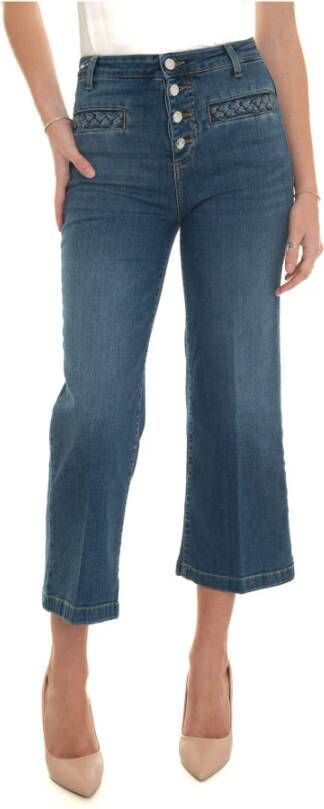 Liu Jo Trendy Cropped Jeans voor Vrouwen Blauw Dames
