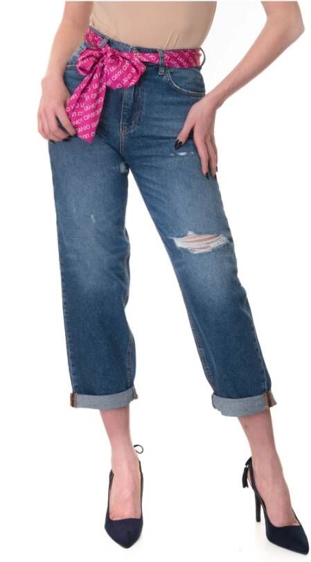 Liu Jo Trendy Cutout Boyfriend Jeans Blauw Dames