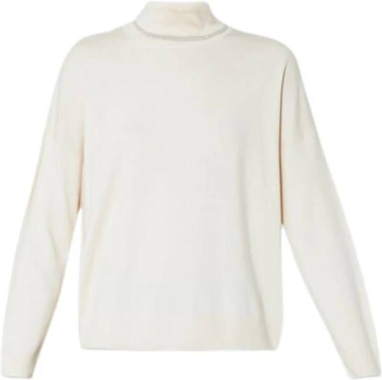 Liu Jo Witte Sweaters Natural Beige Dames