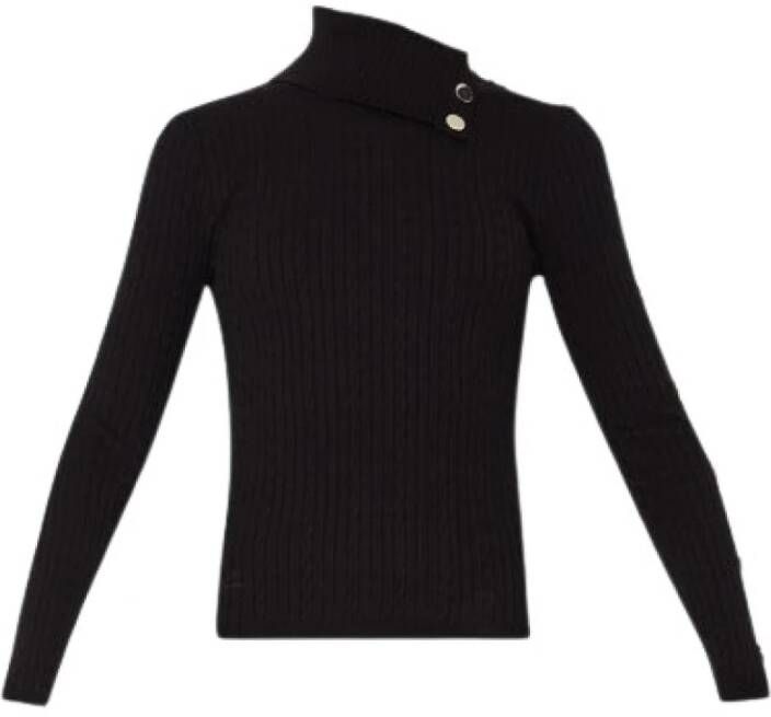 Liu Jo Zwarte Rib & Twist Sweaters Black Dames