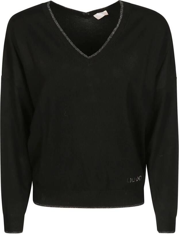 Liu Jo Zwarte Shirt 100% Samenstelling Productcode: Mf3392Ms49I Black Dames