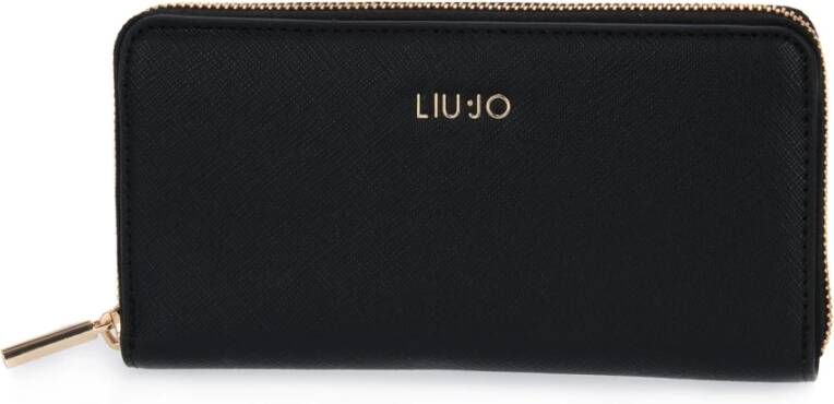 Liu Jo Stijlvolle XL Zip Around Portemonnee Zwart Dames