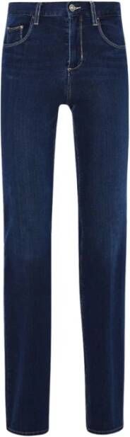 Liu Jo Donkere Wassing Flared Jeans voor Dames Blue Dames