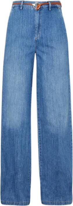 Liu Jo Stijlvolle Wide Leg Jeans Blue Dames