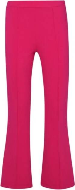 Liu Jo Hoge taille cropped katoenen broek Pink Dames