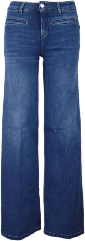Liu Jo Milieuvriendelijke high-waisted flared jeans Blauw Dames