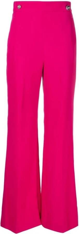 Liu Jo Hoge taille cropped katoenen broek Roze Dames