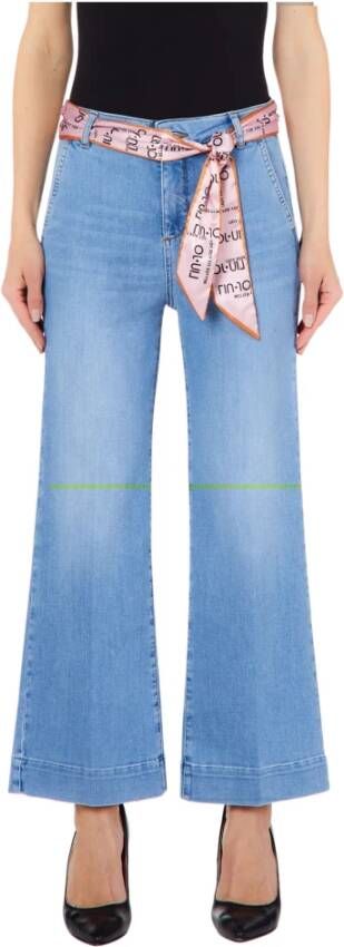 Liu Jo Jeans pant.filetti cropped h.w. Blue Dames